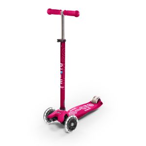 PATINETE MAXI MICRO DELUXE ROSA LED
