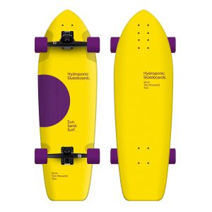 SURFSKATE HYDROPONIC SQUARE LUNAR YELLOW-PURPLE 33’’X10’’