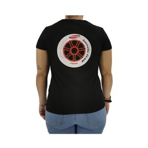 CAMISETA INERCIA TEAM PRO WHEEL MUJER NEGRA