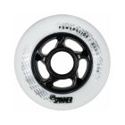 POWERSLIDE SPINNER 84MM 85A WHITE MATE WHEELS (PACK 4)