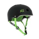 LIFER BLACK MATTE GREEN STRAPS HELMET