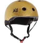 S1 MINI LIFER GOLD GLOSS GLITTER HELMET