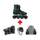 FLYING EAGLE F6 FALCON GREEN INLINE SKATES PACK