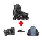 PACK DE PATINES EN LÍNIA FLYING EAGLE F3S+ ORIGAMI NEGRO