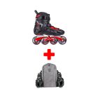PACK DE PATINES EN LÍNEA FLYING EAGLE F7 OPTIMUM ROJO