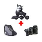 FLYING EAGLE S6T BLACK  KIDS INLINE SKATES PACK