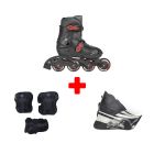INFANTIL PLAYLIFE RIDDLER BLACK-CHERRY YOUTH INLINE SKATE PACK