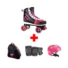 KRF ROLLERS STREET PINK-BLACK QUAD SKATE PACK