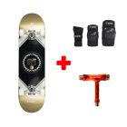 PACK SKATEBOARD INICIACIÓN PLAYLIFE HARDCORE GOLD