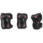 PACK PROTECCIONES SKATE GEAR W NEGRO-FRAMBUESA