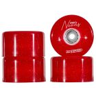 QUAD CHAYA LED NEON RED 65MMX38MM 78A WHEELS (4 PACK)