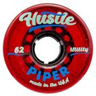 PIPER HUSTLE 62MM 82A CLEAR RED-BLACK QUAD WHEELS (4 PACK)