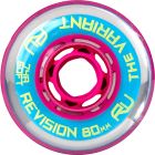 REVISION THE VARIANT FIRM 80MM 76A CLEAR-PINK WHEELS (4 PACK)