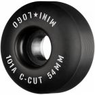 RUEDAS SKATE MINILOGO C-CUT 2 54MM 101A NEGRO (PACK 4)