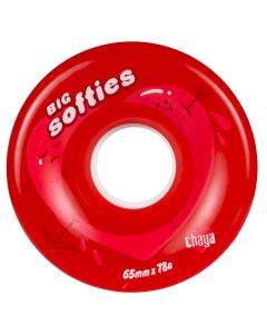 CHAYA BIG SOFTIES 65MM*37MM 78A CLEAR RED WHEELS (4 PACK)