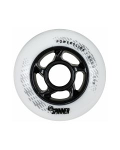 RUEDAS POWERSLIDE SPINNER 84MM 85A BLANCO MATE (PACK 4)