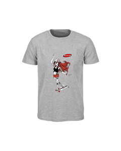 CAMISETA LONG CHICA GRIS