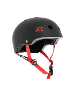 LIFER BLACK MATTE RED STRAPS HELMET