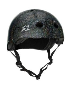 S1 MEGA LIFER BLACK GLOSS GLITTER HELMET