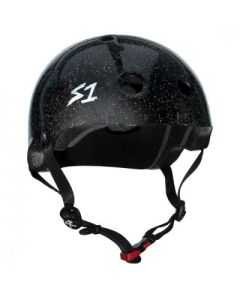 S1 MINI LIFER BLACK GLOSS GLITTER HELMET