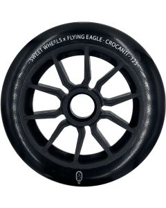 RUEDA FLYING EAGLE CROCANTI 125MM NEGRO (UNIDAD)