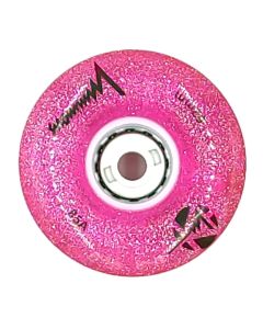 RUEDA QUAD LED LUMINOUS 62MM 85A ROSA GLITTER (UNIDAD)