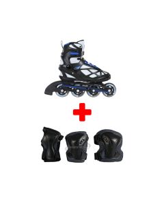 PLAYLIFE UNO BLACK BEGINNER INLINE SKATES PACK