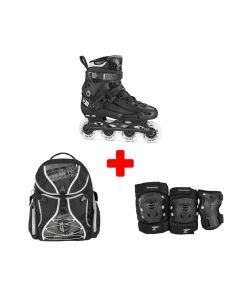FILA NRK PRO BLACK INLINE SKATES PACK