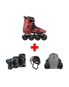 FLYING EAGLE F6S FALCON RED INLINE SKATES PACK