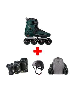 FLYING EAGLE F6 FALCON GREEN INLINE SKATES PACK