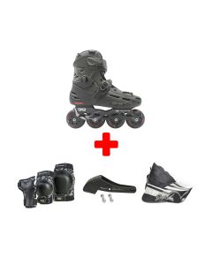 FLYING EAGLE BKB B5S+ BLACK INLINE SKATE PACK