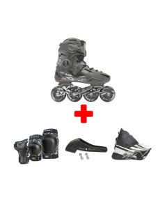 FLYING EAGLE FBS BLACK INLINE SKATE PACK