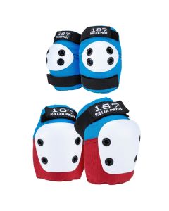 PACK PROTECCIONES 187 COMBO ROJO-BLANCO-AZUL