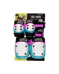 PACK PROTECCIONES 187 SIX PACK ROSA-AZUL