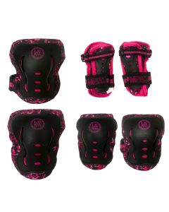 PACK PROTECCIONES KRF JUNIOR CAMUFLAJE ROSA