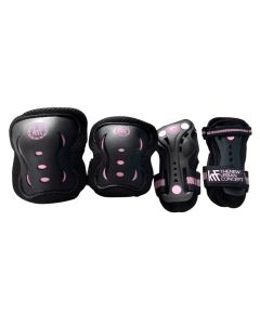PACK PROTECCIONES KRF JUNIOR NEW NEGRO-ROSA