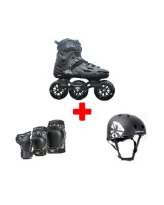 PACK DE PATINES EN LÍNEA FLYING EAGLE F110 ECLIPSE BLACK