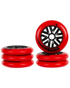 UNDERCOVER RAW 125MM 85A RED BULLET WHEELS (6 PACK) 
