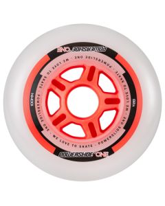 POWERSLIDE PS ONE 100MM 82A RED WHEELS + BEARINGS (PACK 8)
