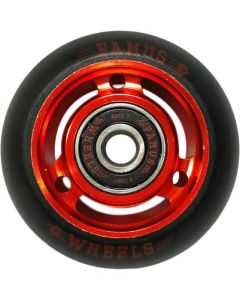 RUEDA FAMUS 64MM 92A ROJO-NEGRO (UNIDAD)