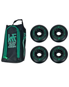 RUEDA KRF MAXLINE +G NEGRO-VERDE CON FUNDA (PACK 4)