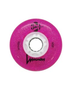 LUMINOUS 80MM 85A LED WHEEL GLITTER PINK (UNIT)