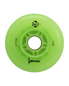 LED LUMINOUS 90MM 85A GREEN APPLE GLOW WHEEL (UNIT)