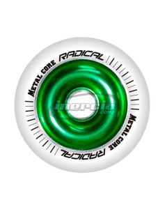 RUEDA METAL CORE BLANCO-VERDE 100MM
