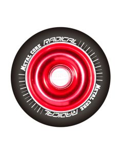 RUEDA METAL CORE NEGRO-ROJO 100MM