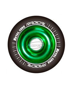 RUEDA METAL CORE NEGRO-VERDE 100MM
