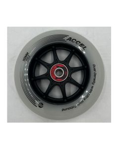 POWERSLIDE ACCEL 110MM 85A + ABEC 9 WHITE-BLACK WHEEL (UNIT) (SAMPLE)
