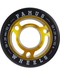 QUAD FAMUS 56MM 92A GOLD-BLACK WHEEL (UNIT)