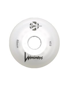 QUAD LED LUMINOUS 62MM 85A BLANCA GLOW WHEEL (UNIT)