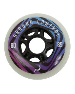GROUND CONTROL GLOW 80MM 85A BLACK WHEELS (4 PACK)